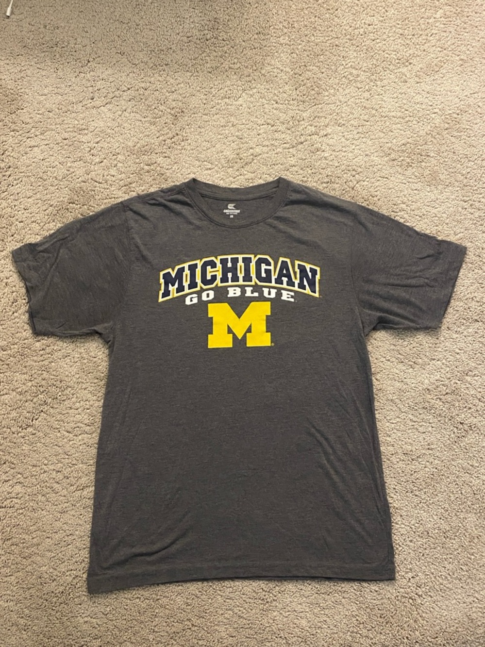 Colosseum Michigan 'Go Blue' Short-Sleeve T-Shirt - Gray with Yellow Logo